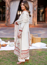 Kaavish By Farasha Eid Festive Embroidered Lawn 3 Piece Unstitched Suit FSH24KEFL D-06 SURREAL WHITE